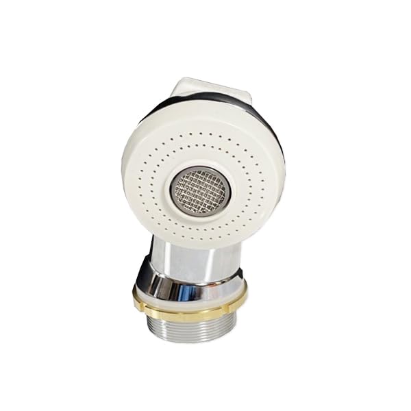 Pedicure Spa Parts REPLACEMENT Sprayer Head/3-way Faucet/Overflow Kit/P-Trap/Spa Led Light/Power Control/Air Button/UPC Hot Cold Hose/Drain Pump (White - Complete Drain Pump Kit)