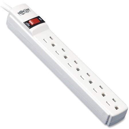 TLP606 Surge Suppressor, 6 Outlets, 6 ft Cord, 790 Joules, Light Gray, Sold as 1 Each, 15PACK , Total 15 Each