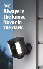 Ring Spotlight Cam Plus, Battery, Home or Business Security with HD video, Two-Way Talk, Color Night Vision, and Security Siren, White