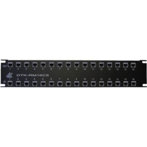 Ditek DTK-RM16C5 Rack Mount Cat5e Network Data Surge Protector