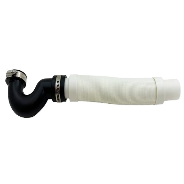 Pedicure Spa Parts REPLACEMENT Sprayer Head/3-way Faucet/Overflow Kit/P-Trap/Spa Led Light/Power Control/Air Button/UPC Hot Cold Hose/Drain Pump (White - Complete Drain Pump Kit)