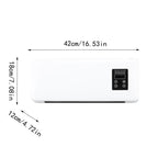 Wall Mounted Heater Combo Ductless Portable AC Fan Unit Window Needed Smart Home Warming System (White, B)