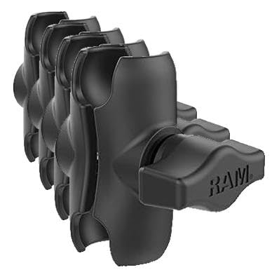 RAM Mounts Double Socket Long (6") Arm, Heavy-Duty Articulating Connector for Secure Mounting Compatible with B-Size 1" Ball Components RAM-B-201U-C (Pack of 4)
