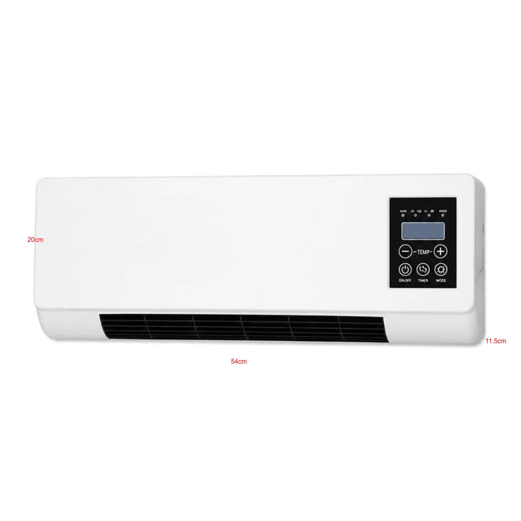 Wall Mount Air Cooler Fan, 2-in-1 Heated & Cooled Breeze Device, Energy Efficient Quiet Operation, Easy Installation for Bedroom Office Home Use