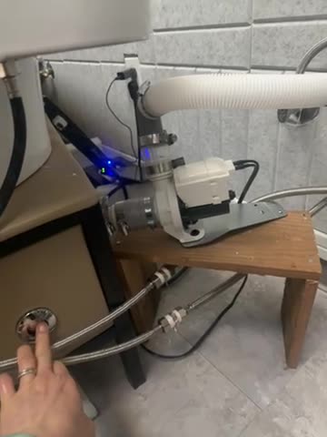 Pedicure Spa Parts REPLACEMENT Sprayer Head/3-way Faucet/Overflow Kit/P-Trap/Spa Led Light/Power Control/Air Button/UPC Hot Cold Hose/Drain Pump (White - Complete Drain Pump Kit)