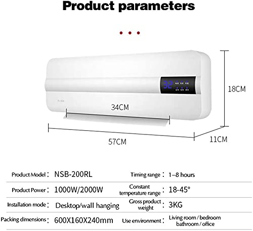 Evaporative Coolers Energy-Saving Wall-Mounted Portable Air Conditioner Heating Fan Home Dormitory Timing Free Installation Remote Control AC-07