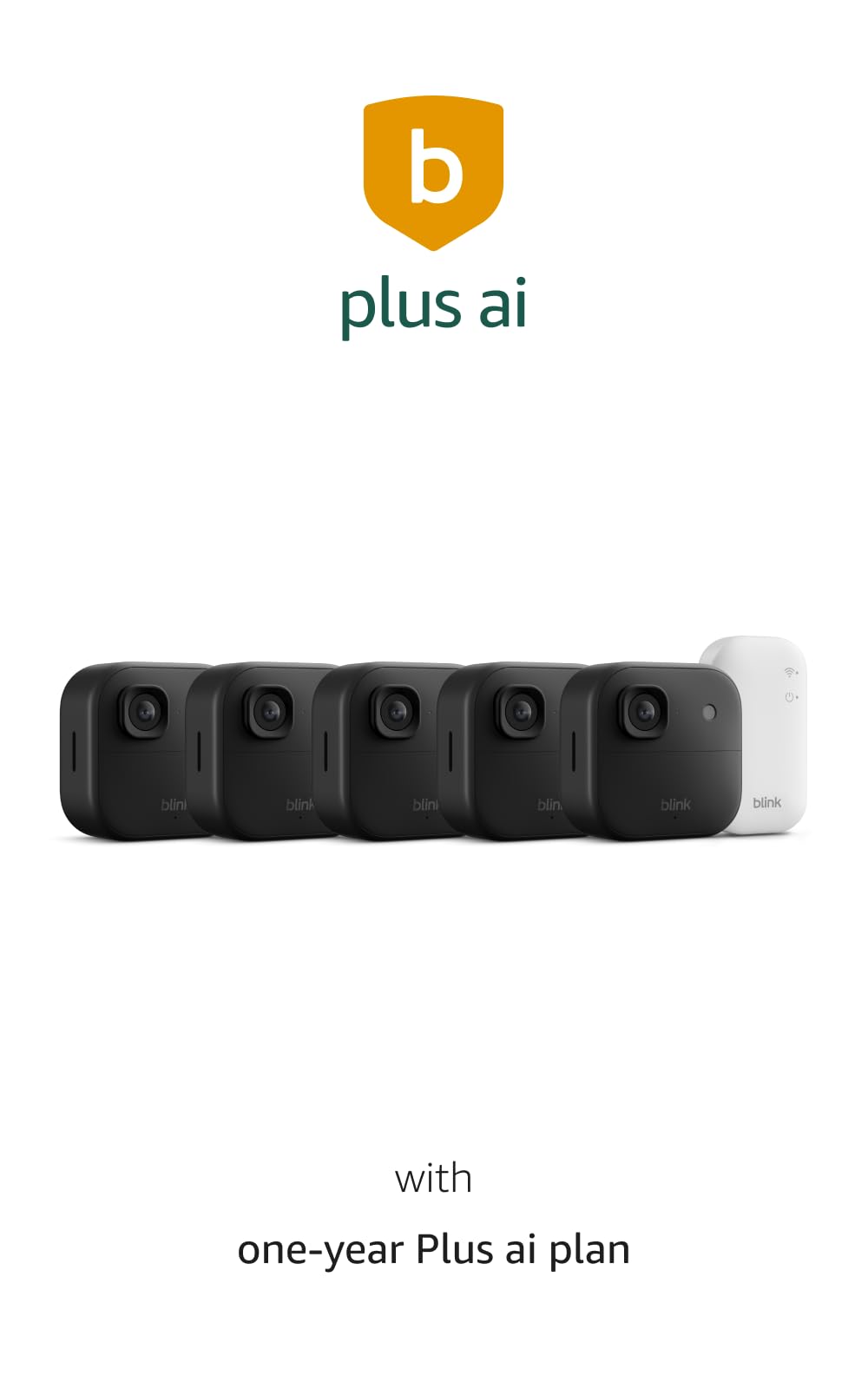 Blink Wired Doorbell 2K+ (all-new) and Outdoor 2K+ (newest model) — 2K video, enhanced audio. Sync Module Core included - 5 Cameras + Video Doorbell - (Black)