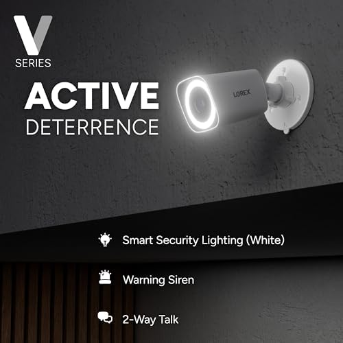 Lorex Connect App | V-Series | 8Ch 4K NVR System | 7 V3 Bullet IP Cameras
