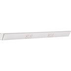 Task Lighting TR Series Angle Power Strip, 18 inch, 2 Dual Receptacles, Satin Nickel