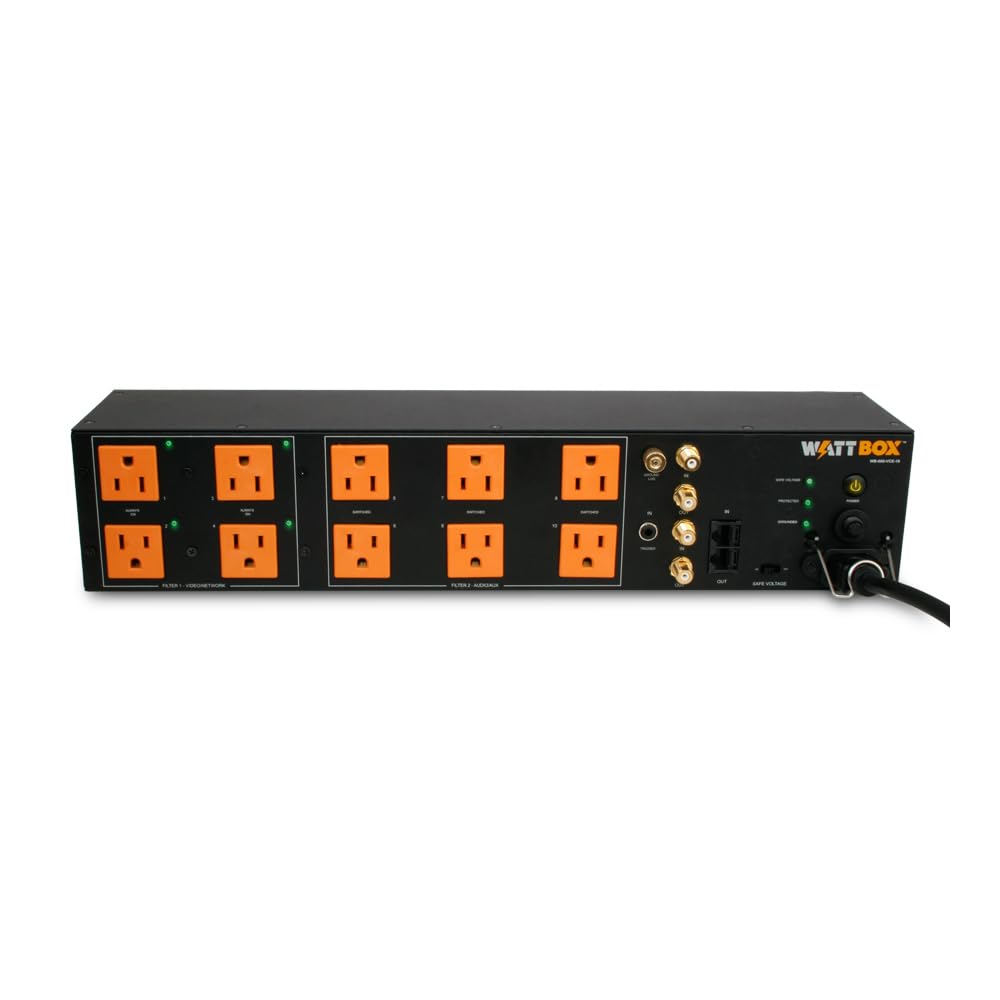 WattBox® Power Conditioner 10 Outlets with Safe Voltage, Coax and Ethernet Protection WB-600-VCE-10