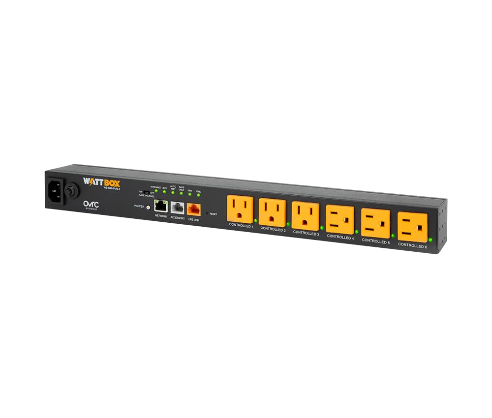 800 Series Power Conditioner with 6 Metered & Individually IP Controlled Outlets (WB-800-IPVM-6)
