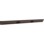 Task Lighting TR Series Angle Power Strip, 18 inch, 2 Dual Receptacles, Satin Nickel