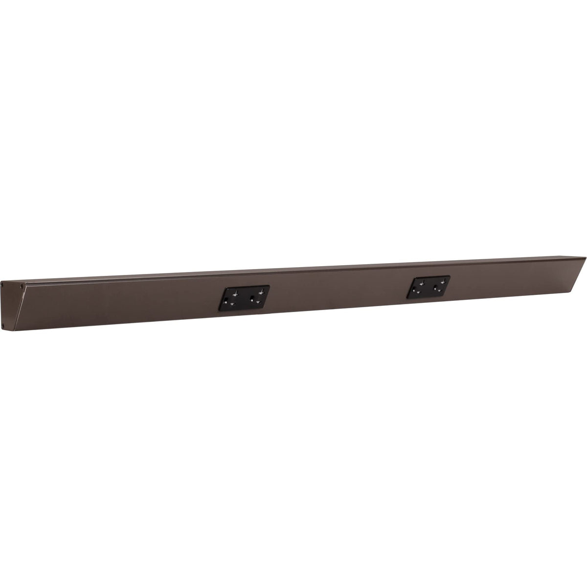 Task Lighting TR Series Angle Power Strip, 18 inch, 2 Dual Receptacles, Satin Nickel