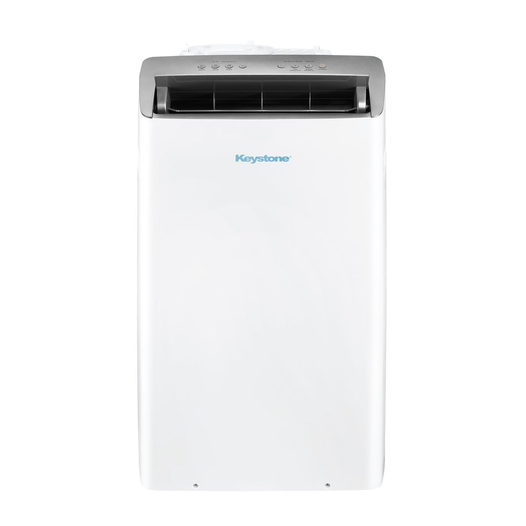 Keystone 14,000 BTU ASHRAE/12,000 BTU DOE Portable Inverter Air Conditioner with Heater, Quiet, High Efficiency Operation and Remote, AC Unit for Apartment, Living Room, Medium Rooms up to 550-Sq. Ft.