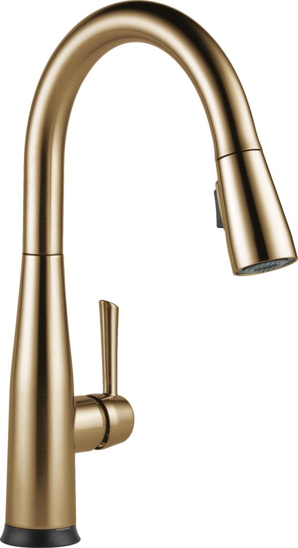 Delta Essa Matte Black Touch Kitchen Faucet with Pull Down Sprayer, Modern Single Hole Touch On Kitchen Sink Faucet, Single Handle, Matte Black 9113T-BL-DST