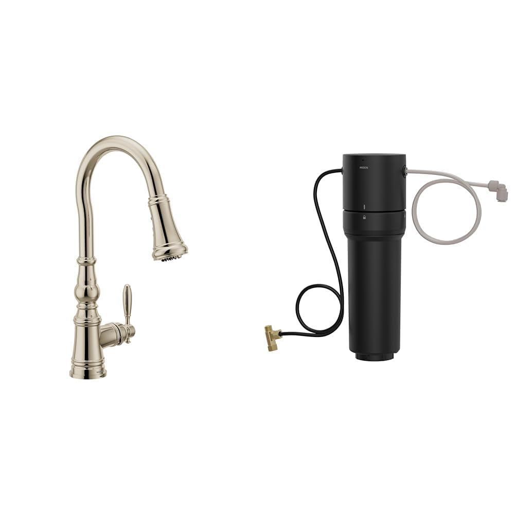 Moen S73004NL Weymouth Polished Nickel Pulldown Kitchen Faucet