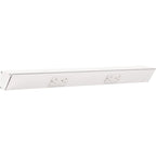 Task Lighting TR Series Angle Power Strip, 18 inch, 2 Dual Receptacles, Satin Nickel