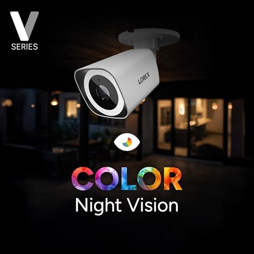Lorex Connect App | V-Series | 8Ch 4K NVR System | 7 V3 Bullet IP Cameras