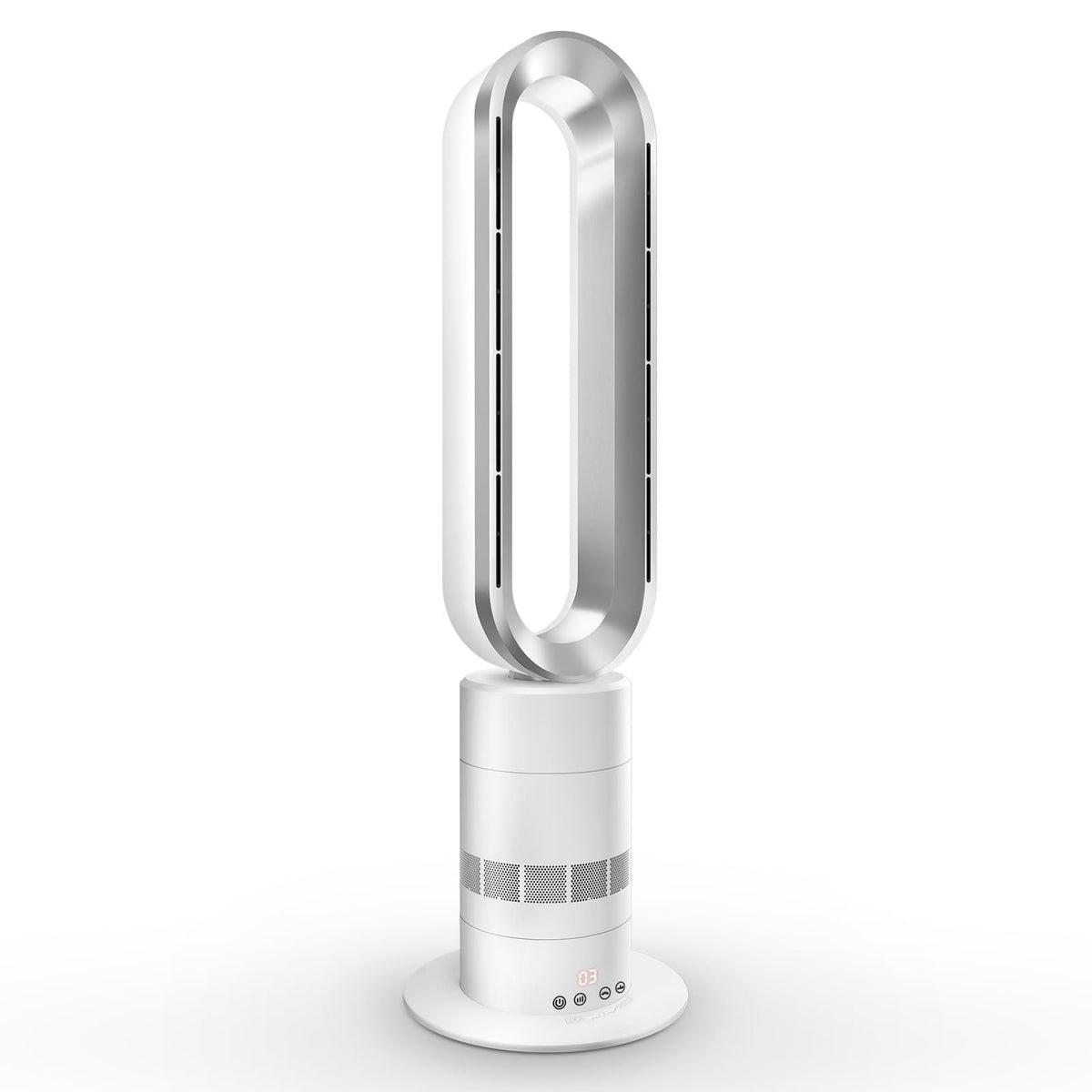 TP18Pro Bladeless Tower Fan, 2-in-1 Heater & Cooling Fan with Remote & Touch Control, 10 Cooling + 3 Heating Levels, Ultra-Quiet DC Motor for Bedroom & Home Office