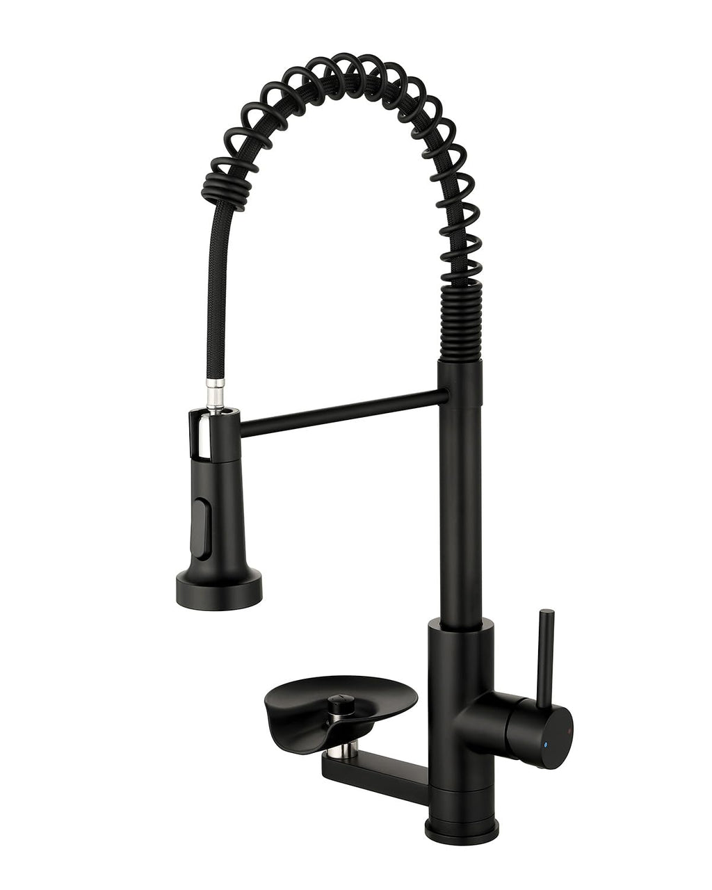 OWOFAN Touchless Pull Down Kitchen Faucet LED Light Brushed Nickel