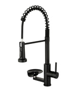 OWOFAN Touchless Pull Down Kitchen Faucet LED Light Brushed Nickel
