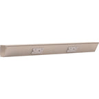 Task Lighting TR Series Angle Power Strip, 18 inch, 2 Dual Receptacles, Satin Nickel