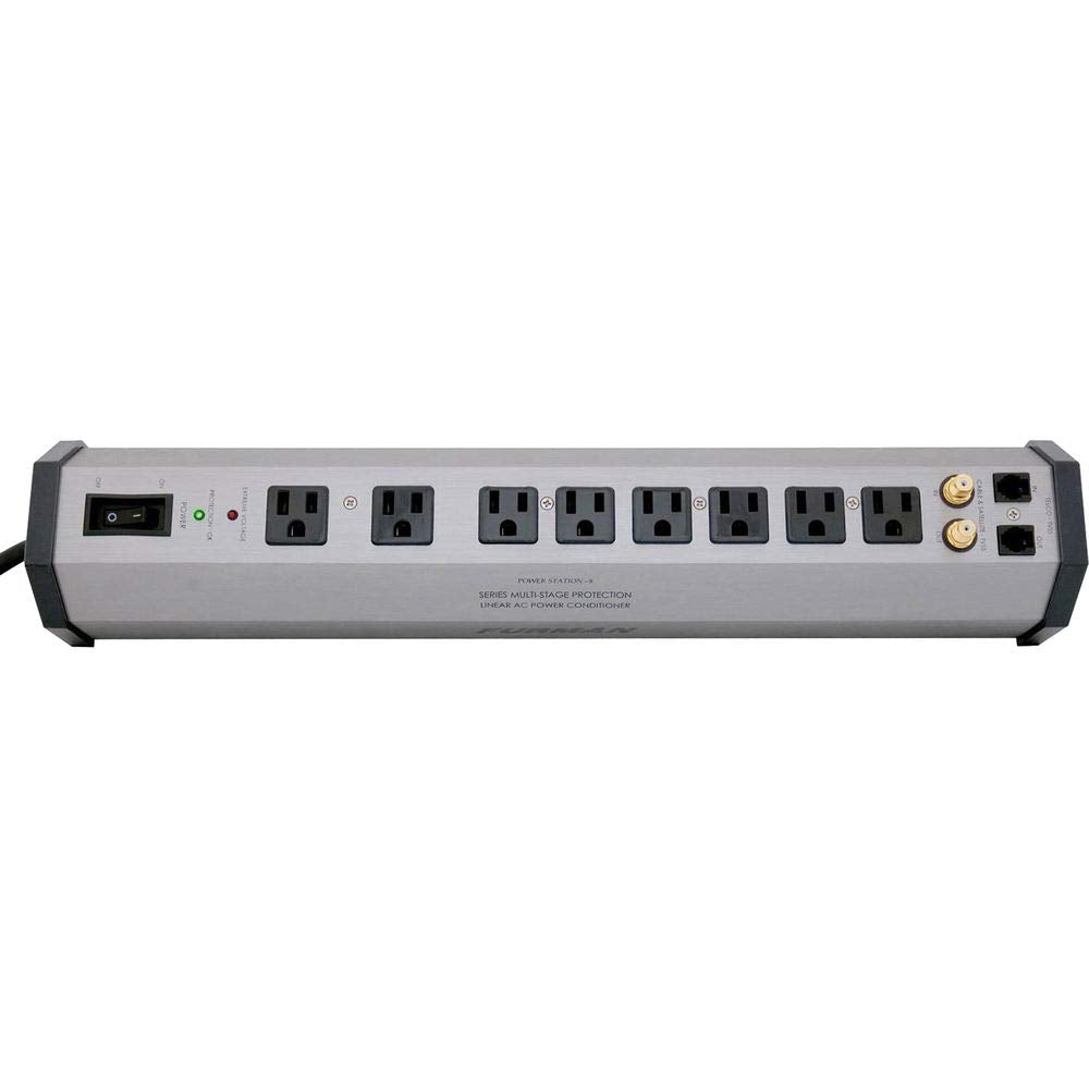 Furman PST-8 Power Station Home Theater Power Conditioner with (2) Extension Cable Bundle