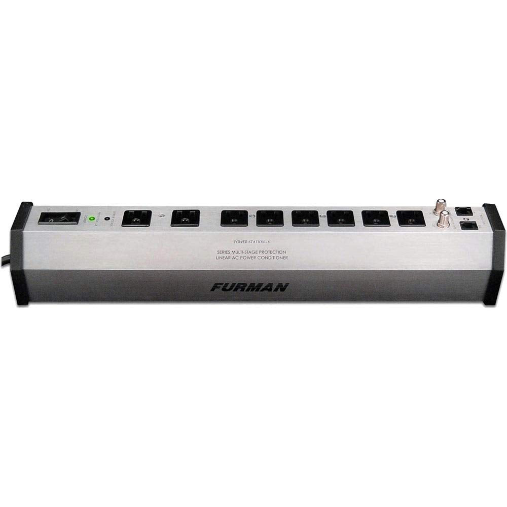Furman PST-8 Power Station Home Theater Power Conditioner with (2) Extension Cable Bundle