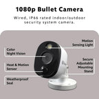 Swann Home/Business Wired DVR, 1080p Full HD Security Camera System, 8 Channels, 8 Cameras Indoor/Outdoor, 1TB HDD Storage, Color Night Vision, Sensor Spotlights, 24/7 Recording