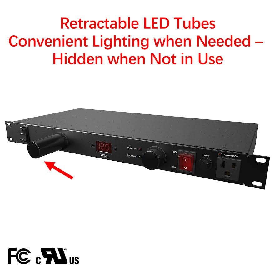 11-Outlet 2160J Rackmount Surge Protector PDU w/LED Lights & 10ft Cord, CPPDU511