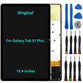 12.4" Original for Samsung Galaxy Tab S7 Plus Screen Replacement Galaxy Tab S7+ SM-T970 SM-T975 SM-T976B Display Touch Screen Digitizer Assembly with Repair Tool