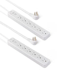 Amazon Basics 6-Outlet Surge Protector Power Strip with 200J Protection, Circuit Breaker, 2ft Extension Cord, White, 20-Pack