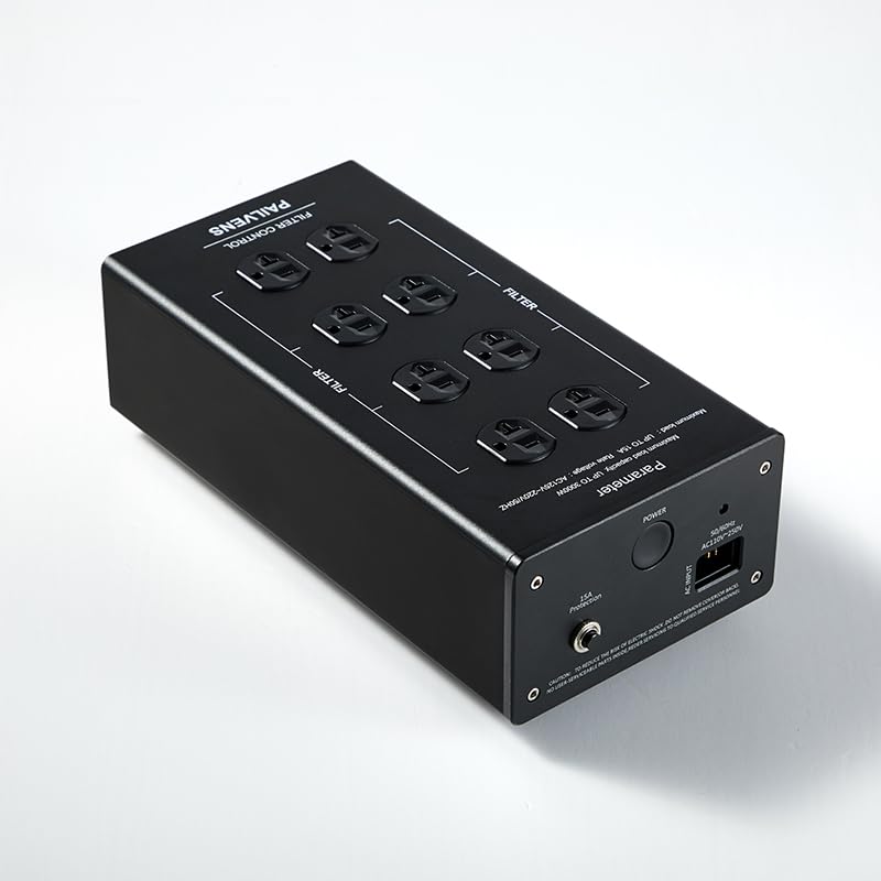 AC Power Filter 8 Ways HiFi Power Conditioner with LED Display, G20 Black