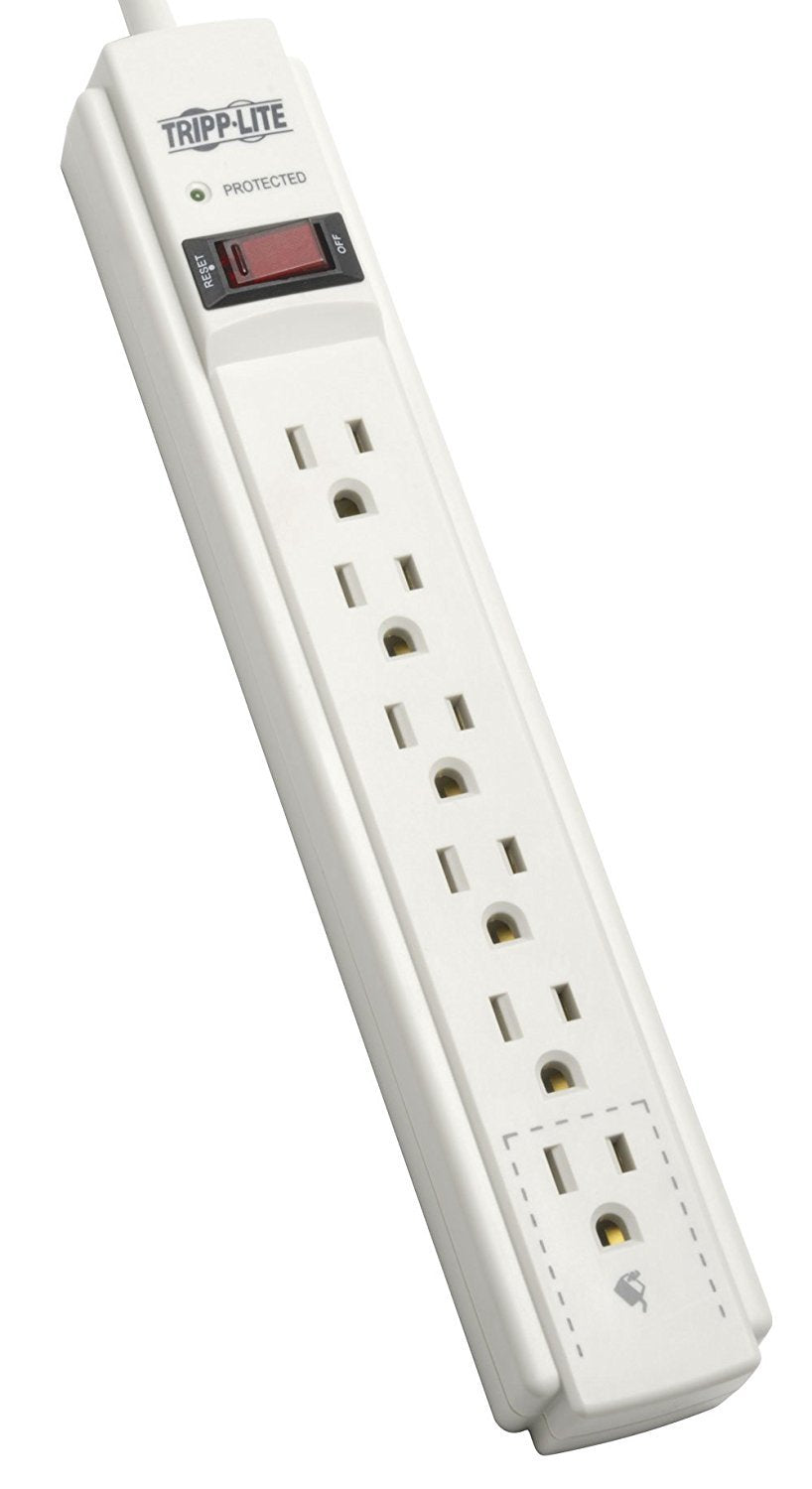 TLP606 Surge Suppressor, 6 Outlets, 6 ft Cord, 790 Joules, Light Gray, Sold as 1 Each, 15PACK , Total 15 Each