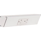 Task Lighting TR Series Angle Power Strip, 18 inch, 2 Dual Receptacles, Satin Nickel