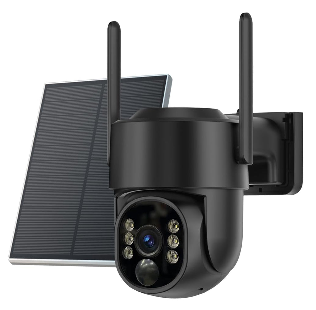 Security Cameras Wireless Outdoor 5G& 2.4G, No Subscription, 2 Cam-Kit,4MP Solar Powered Home Security Cameras System With 360°PTZ,128GB Local Storage,Color Night Vision WiFi Cameras for Home Security