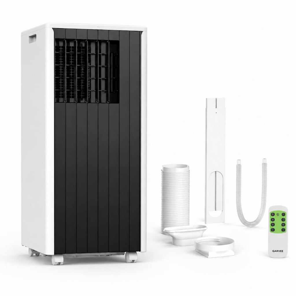 GarveeLife 14000 BTU Portable Air Conditioners, 4-in-1 Indoor AC Unit with Cooling, Dehumidifier, Fan, Follow Me, 24-Hour Timer, Remote Control & Window Kit for Bedroom, Home Office, Apartment,