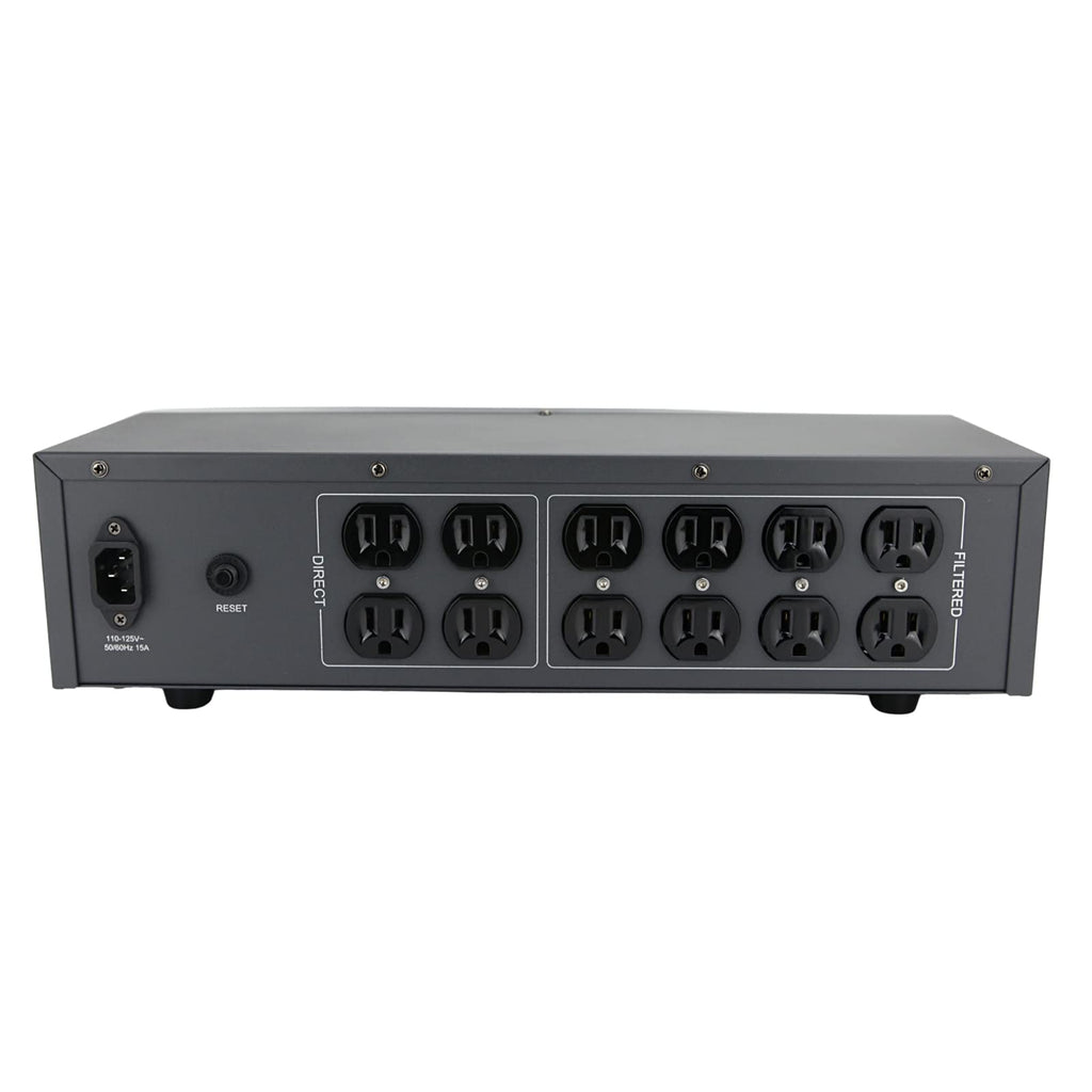 WAudio AC Noise Power Conditioner - Mains Purifier Audio Video Noise Filter Surge Protector with US Standard Sockets (Silver)