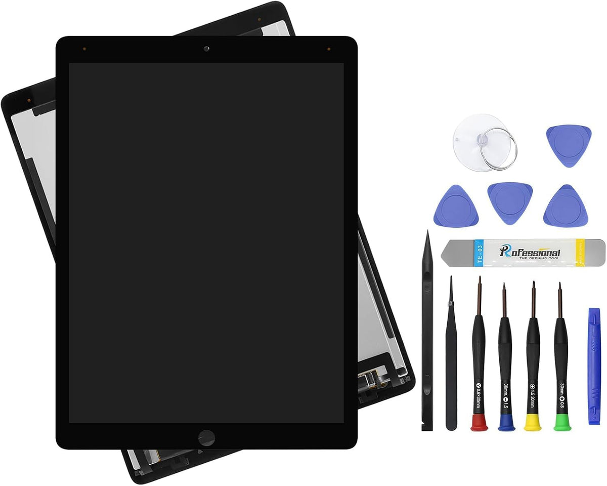 12.9" Screen Replacement for iPad Pro 12.9 2nd Gen A1670 A1671 (2017) LCD Display + Glass Touch Digitizer Assembly + Repair Kit (Black)