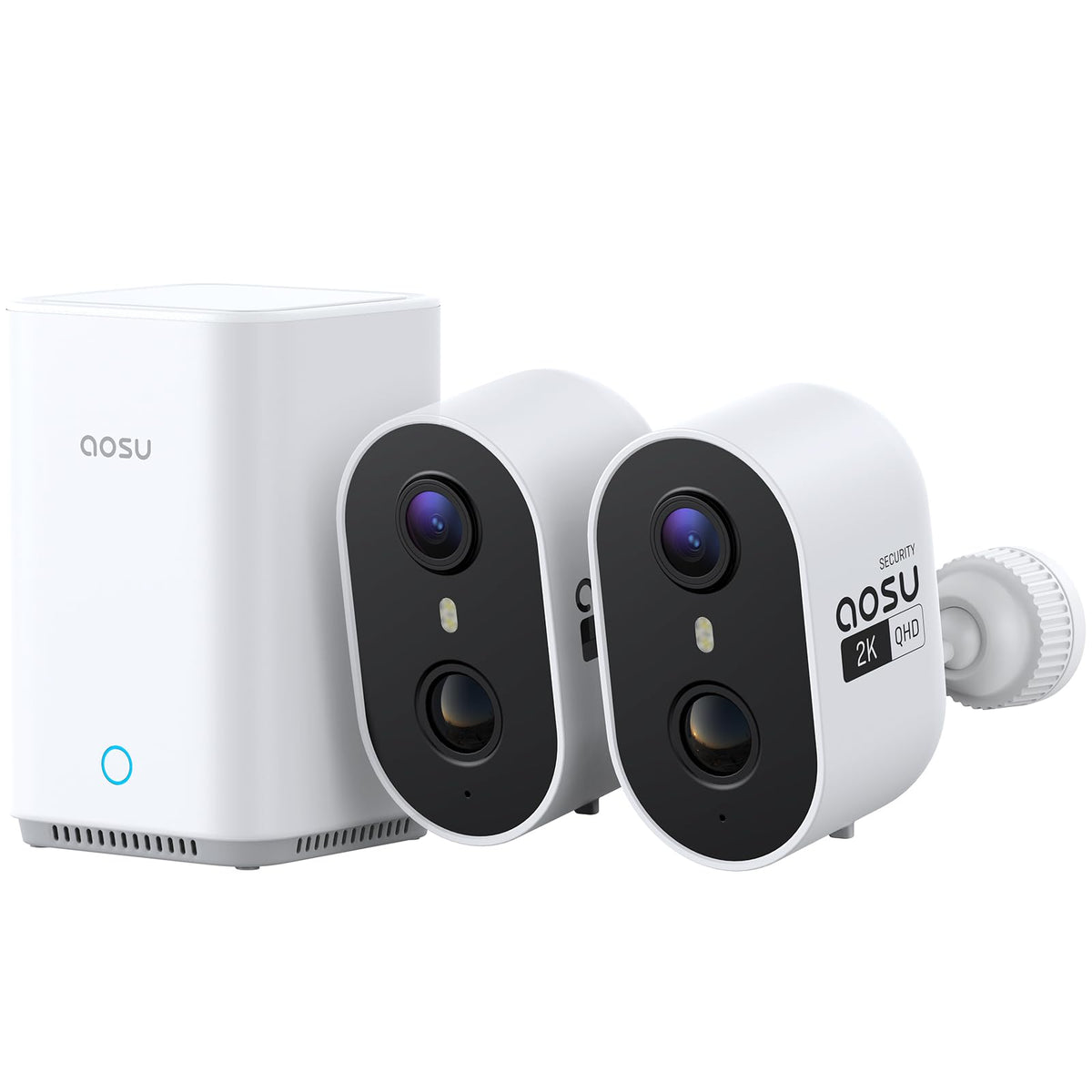 aosu 2K Battery Security Cameras Wireless Outdoor System, 4-Cam-Kit