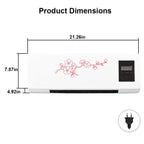 Portable Mini Air Cooling and Heating Fan, Quiet 2-in-1 Wall Mounted System with Remote Control for Home and Kitchen, Energy-Efficient 110V Small Cooling Fan