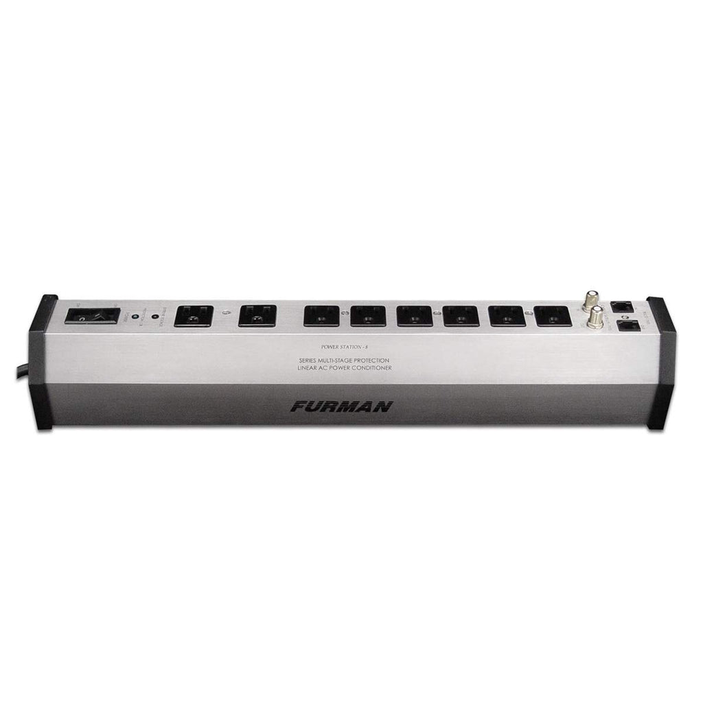 Furman PST-8 Power Station 8-Outlet Surge Protector, SMP Lift EVS 15A
