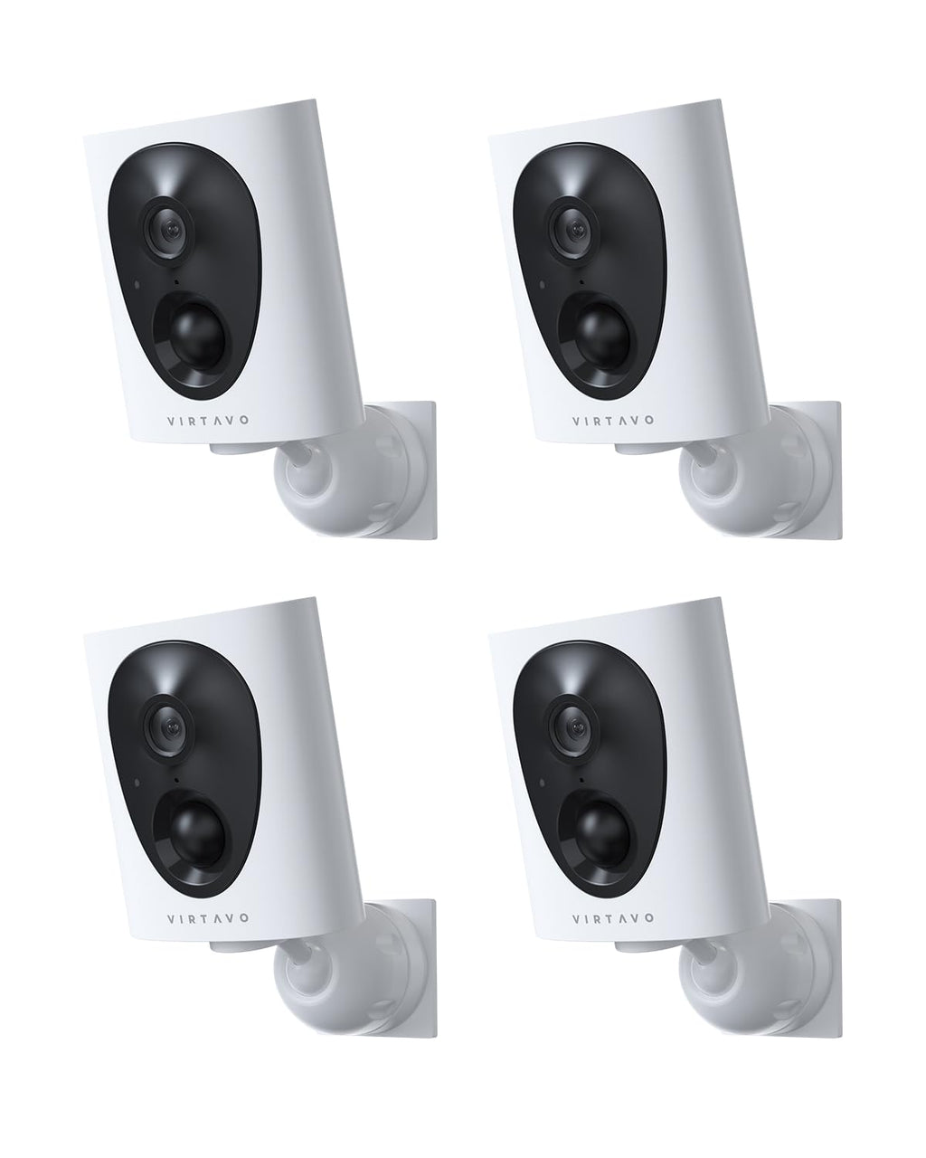 VIRTAVO 2K Security Cameras Wireless Outdoor, Battery Powered, 4pack
