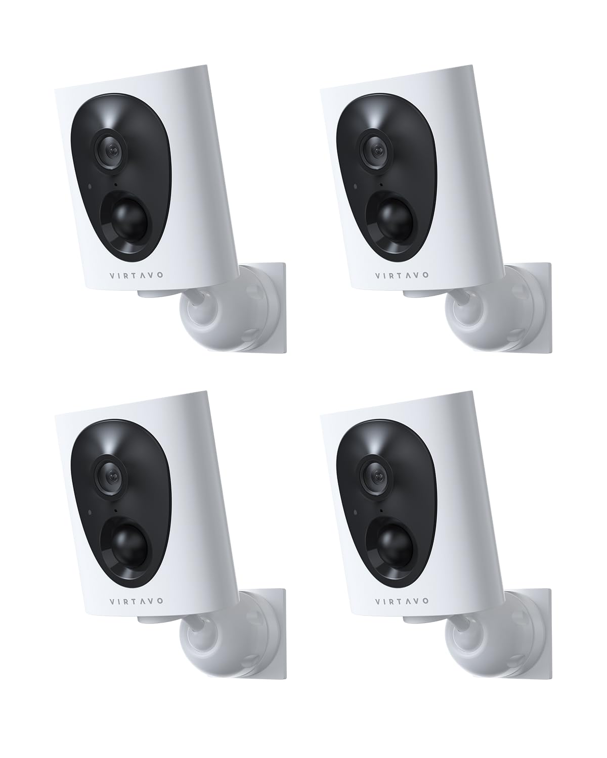 VIRTAVO 2K Security Cameras Wireless Outdoor, Battery Powered, 4pack