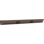 Task Lighting TR Series Angle Power Strip, 18 inch, 2 Dual Receptacles, Satin Nickel