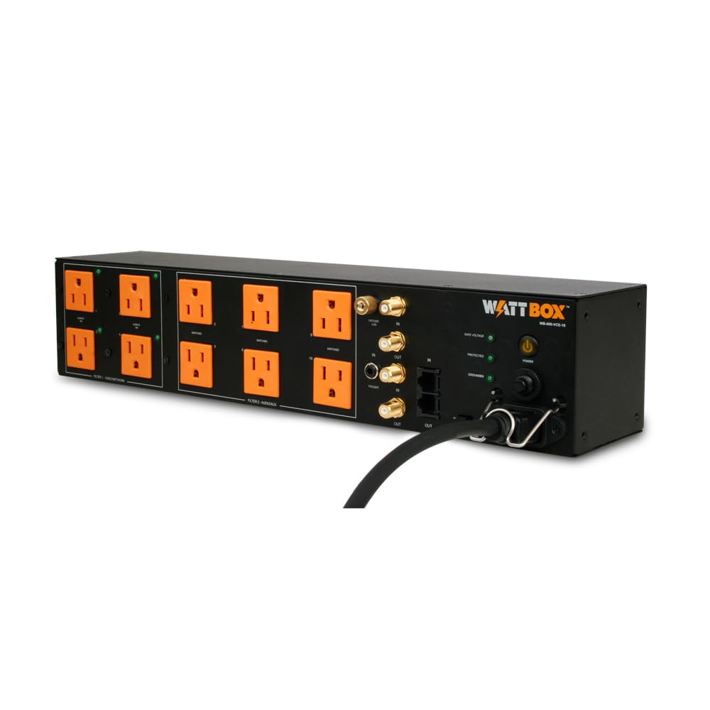 WattBox® Power Conditioner 10 Outlets with Safe Voltage, Coax and Ethernet Protection WB-600-VCE-10