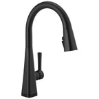 Delta Lenta Brushed Nickel Touch Kitchen Faucet with Pull Down Sprayer, Modern Single Hole Touch On Kitchen Sink Faucet, Single Handle, SpotShield Stainless 19802TZ-SP-DST