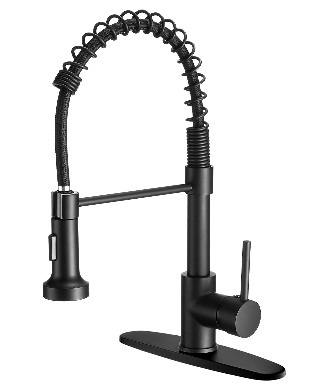 OWOFAN Touchless Pull Down Kitchen Faucet LED Light Brushed Nickel