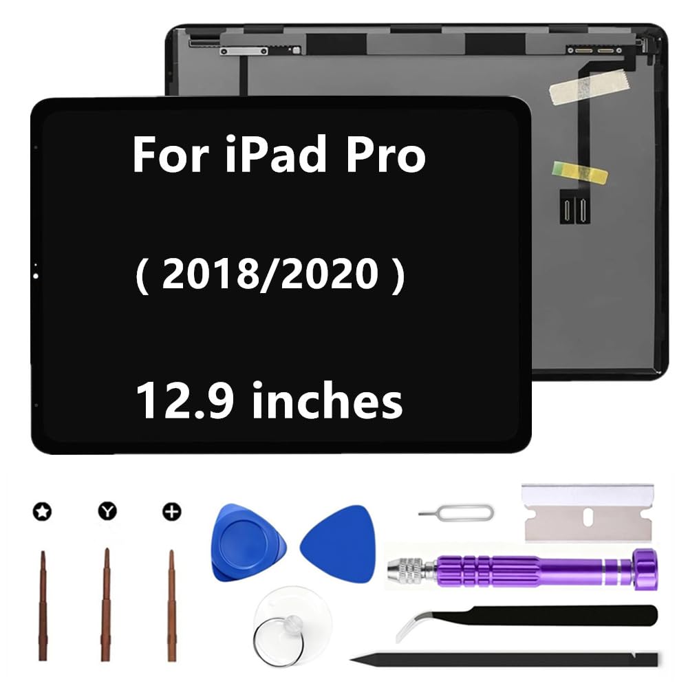 for iPad Pro 12.9 LCD Screen Replacement 3rd Gen(2018) A2014 A1895 A1876 and 4th Gen(2020) A2069 A2232 A2229 12.9" Display Touch Digitizer Assembly