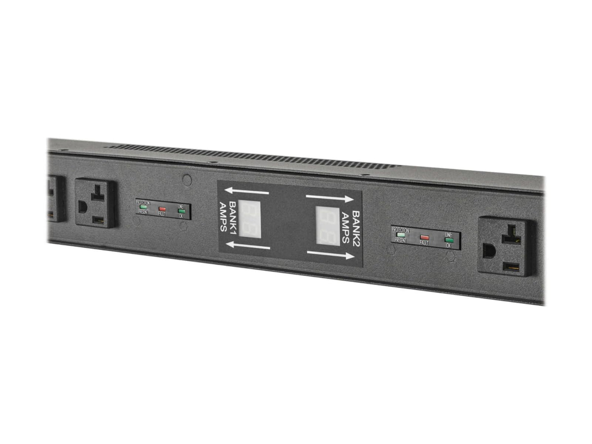Eaton Tripp Lite PDUMV30-ISO 2.88kW Metered PDU Isobar Surge, 30A 120V, 24 NEMA 5-15/20R, L5-30P, 0U Vertical Rackmount, 10 ft Cord, 3840J, ACE 3 Year Warranty Included